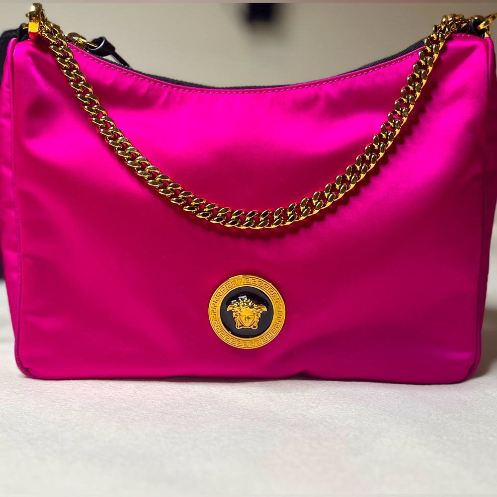 Versace La Medusa hobo nylon bag